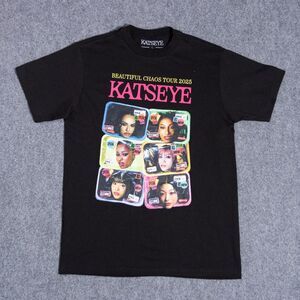 Katseye 2025 Beautiful Chaos Tour Black T-Shirt Large Official Concert Merch
